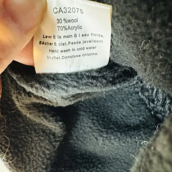 Pleau Women’s Beanie Dark Gray With Fur Pompom Fleece Lined Medium - Picture 5 of 7